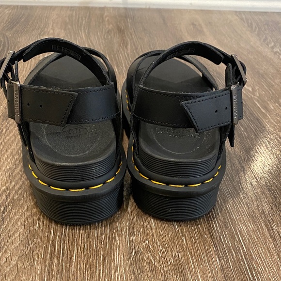 Dr. Martens Black Sandals with Yellow Stitching - Picture 7 of 11